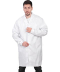 Customized Embroidered Lab Coat For Men With Your Name Personalized Medical Coat For Doctor Or Chemistry Costume, man wearing