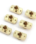 Six Pack Brass T8 Nut For 8mm Trapezoidal Lead Screw 2mm Pitch 8mm Lead Ender 3 CR10 Series Z Axis CNC 3D Printer Parts