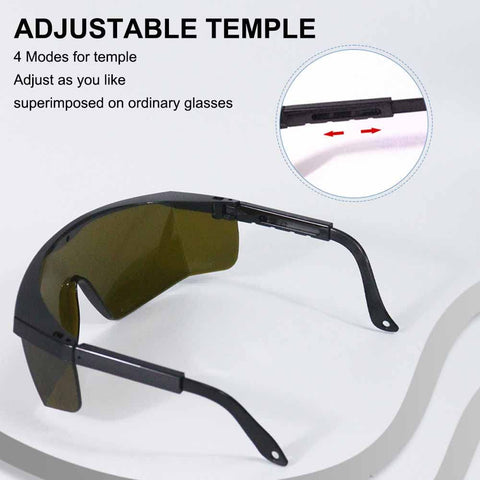 All Day Comfort Broad Spectrum Laser Safety Glasses Eye Protection OD 5 Plus with adjustable temples and anti-fog lenses