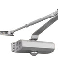 Adjustable Aluminum Door Closer With Soft Close No Drill Install for 40-65 Kg Doors, heavy duty aluminum alloy mechanism, side view