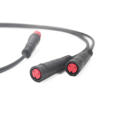 Pro Grade 2Pin 1T2 Brake Cable For E Bike And Scooter Brake Signal Sensor Wire 44Cm Waterproof Extension Y Splitter Universal E Bike Brake Adapter Cable Durable Copper Core Build