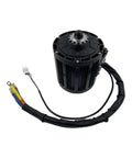 Rock Solid 4000 Watt Brushless Mid Drive Electric Motor For Moped Scooter Atv Go Kart with integrated wiring and cooling fins.