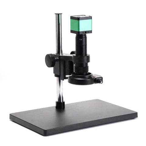 48MP C Mount Digital Microscope Camera For PCB Soldering And DIY Repair, 1080P60 HDMI USB Live View on stand for electronics inspection