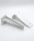 Bulletproof Pair Of Heavy Duty Retro Shelf Brackets Rock Solid Triangle Corner Supports For Diy Open Shelves And Wall Mounts In Kitchen Bedroom Garage 19 7 Inches White