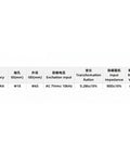 Table of specifications for Heavy Duty Variable Reluctance Resolver Rotary Transducer Sensor 65XU7106B details.