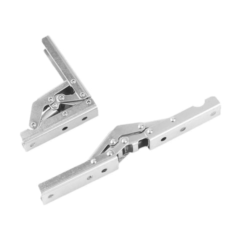 Hidden Hinge Kit 2 Pack For Cabinets And Wardrobes, steel construction, 90-degree folding door hardware, easy install, no groove