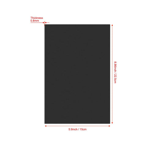 Six Pack 0.8mm Thick Double Sided Rubber Magnetic Sheets For Metal Dies, Scrapbooking And Craft Storage, 22.5x15cm Size, Flat View