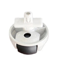 Front close-up of a grey omni-directional caster wheel for Roborock Q7/S7 robot vacuums