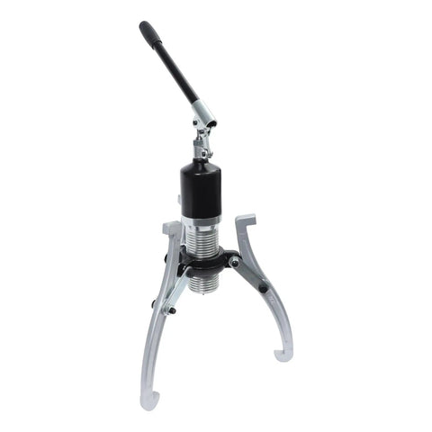 Beast 20 Ton Hydraulic Gear Puller Set 3 Jaws Wheel Bearing Puller Kit, solid steel, front view with lever