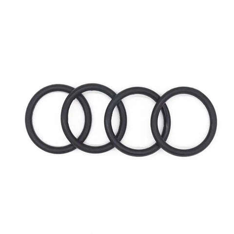 Four black O Rings from Heavy Duty Bumper Fender Quick Release Fasteners Kit With Four High Elastic Replacement Rubber Bands And O Rings For Easy Install And Long Lasting Durability Ideal For Your Daily Driver And Everyday Auto Body Fixes For Your Ride on white background