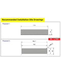 Site installation drawing for Ultra Compact Linear Scale ES-19 Single Axis Digital Readout DRO, showing design proposals