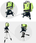Rock Solid Laser Level Adapter Base Featuring Dead On 360 Micro Adjustment Slick Rotary Knobs And Built In Bubble Works With 1 4 And 5 8 Inch Mounts Heavy Duty No Fuss Setup Tool on tripod with adjustable legs.