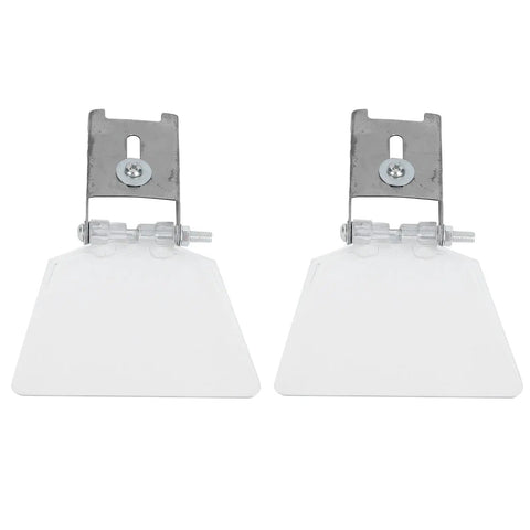 Beefy Bench Grinder Eye Shields Two Piece Kit with 304 Stainless Steel Spark Guards and Lockdown Tool Rest Covers, clear shields.