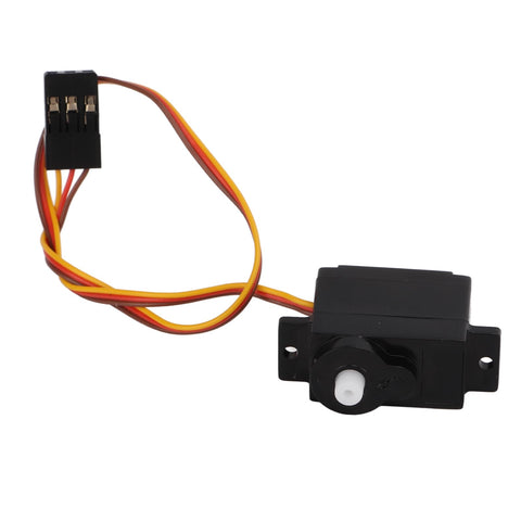 Lightning Fast 5G Micro RC Servo Motor For Axial SCX24 with black housing, 3 wires, compact design for tight builds.