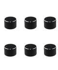 Six Pack Black Aluminum Potentiometer Knobs Knurled 6mm Shaft Diameter 10x15mm For Volume Control Tempo Control Sound Adjustment Replacement