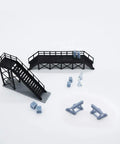 Premium 3D Printed HO And OO Scale Train Locomotive Maintenance Platform With Authentic Workshop Props And Detailed Repair Stand Gear for dioramas.