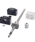 Beefed Up 200mm Linear Guide Rail Kit With Four Bearing Blocks And 200mm SFU1204 Ball Screw Kit showing components