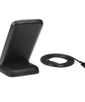 10W Qi Wireless Charging Stand For Phones Dope Desktop Dock With 10W For Samsung And LG And 7.5W For IPhone USB Cable Included Black