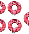 Heavy Duty Workhorse Rubber Air Hose With Chicago Style Quick Connects, 3/4 Inch Diameter By Fifty Feet, Pack Of Five Coils