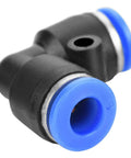 Snapping Pneumatic Push Connectors: 40-Piece 6mm Air Hose Quick Fitting Kit With High Pressure Relief And 360 Degree Rotation For Super Easy Tool Hookup No Leaks, black 6mm elbow fitting