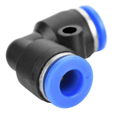 Snapping Pneumatic Push Connectors: 40-Piece 6mm Air Hose Quick Fitting Kit With High Pressure Relief And 360 Degree Rotation For Super Easy Tool Hookup No Leaks, black 6mm elbow fitting