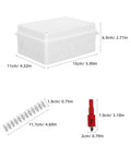 Huge 13 Piece Ip65 Waterproof Junction Box Set For Cables Featuring Tough Plastic Outdoor Enclosure dimensions and included components