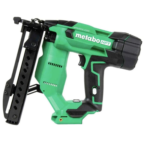 18V MultiVolt Cordless Stapler Tool Only No Battery For Quick Cabinet And Trim Jobs, side view, black and green design.
