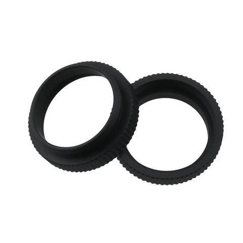 Heavy Pro Move Aluminum C To Cs Lens Adapter Extension Tube For Cctv Security Cameras Featuring Zero Fuss Threads And Hella Secure Spacer Ring Setup Hardware Accessories, close-up of two black adapter rings.