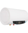 Instant On Demand Electric Water Heater With Dial In Thermostat And Led Display wall mounted under sink, showing digital display and knobs.
