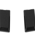 Carbon Fiber Roof Windshield Screw Protector Trim Bezel Cover Pair For Ford Bronco 2021-2023 sleek matte finish shown from front view.