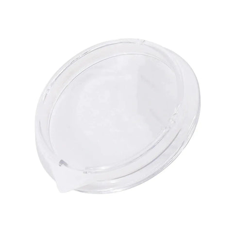 Milk Frother Lid Replacement For Aeroccino 4 Cup Tight Seal Water Resistant Cover shown in transparent material on white background.