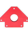 Heavy Duty 5 Inch Welding Magnetic Holder With Strong 75 Lbs Grip For Metal Fabrication Projects, red metal fixture.