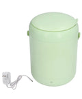 Compact 3L Portable Washing Machine With Quick Spin Cycle For Underwear Socks And Delicates Hassle Free On The Fly Laundry Tool Perfect For Dorms RVs Campers And Tiny Apartments Green with power adapter.