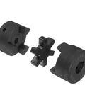 Three Quarter Inch To Seven Sixteenth Inch L Jaw Flexible Three Piece Coupler Set With Buna N Rubber Spider For Log Splitter