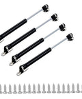 Heavy Duty 6 Inch Gas Struts Lift Supports For Cabinets Toy Boxes Tool Boxes And Cars Soft Open Lid Hinge 20 Newtons 4.4 Pounds Black 4 Pack