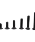 M3 Hex Socket Screws And Nuts Kit, Alloy Steel 250PCS Assorted Bolts Set, M3 X 6mm 8mm 10mm 12mm 16mm 20mm, Flat Head, Perfect For DIY 3D Printing, Sheet Metal, Woodworking And Home Repairs, black flat head screws