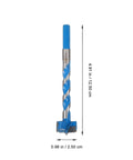 Front view of ABOOFAN woodworking hole opener drill bit, blue-coated, 25x125 mm, hard alloy