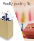 Brown Kraft Paper Bags With Handles 5.25x3.25x8 Inches, 100 Pack Bulk Small Gift Bags filled with gift box, suitable for parties.
