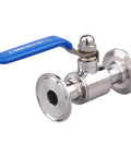 1.5 Inch Tri Clamp Ball Valve Stainless Steel 304 PTFE Lined Sanitary Clamp Flow Control For Three Quarter Inch Tube Outer Diameter 248 Fahrenheit Max 1.6 MPa Industrial Grade For Food Processing Beverage And Pharmaceutical Lines