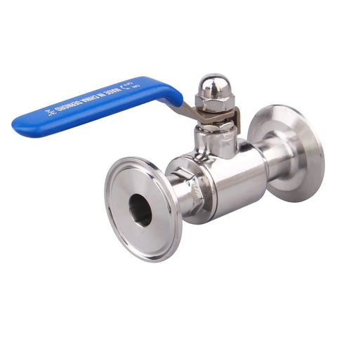 1.5 Inch Tri Clamp Ball Valve Stainless Steel 304 PTFE Lined Sanitary Clamp Flow Control For Three Quarter Inch Tube Outer Diameter 248 Fahrenheit Max 1.6 MPa Industrial Grade For Food Processing Beverage And Pharmaceutical Lines