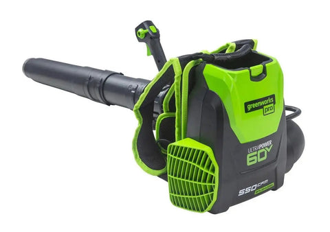 Tough As Nails Brushless Cordless Backpack Leaf Blower with 60V motor and lightweight design for yard work.