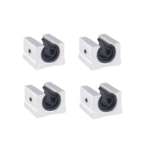 Slick High Precision SBR12 Linear Guide Rail Kit With 400MM Fully Supported Shafts And Smooth Bearing Blocks, four blocks