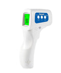 Infrared Thermometer 3 In 1 For Home Use, Nursery And Family Checks Body, Room, And Object Temps, Switch Between Fahrenheit And Celsius, Smart Fever Indicator With 3 Color Backlight, Perfect For Baby, Kids And Adults, white handheld