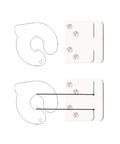 Texas Security Bolt 3 Inch Ring Lock For Swing In Doors Stamped Steel White Painted Heavy Duty Secondary Inside Lock With Fasteners Included Easy Install Keeps Door From Being Opened From Inside.