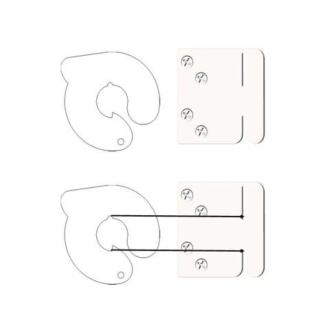 Texas Security Bolt 3 Inch Ring Lock For Swing In Doors Stamped Steel White Painted Heavy Duty Secondary Inside Lock With Fasteners Included Easy Install Keeps Door From Being Opened From Inside.