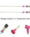 Upgraded Washer Suspension Rods DC97-05280W set for Samsung washers, includes four rods and components for stabilization.