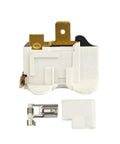 Samsung Refrigerator Overload Relay Protector Direct Replacement viewed from the front, showing components for RF23J9011SG and other models.