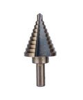 Premium Step Drill Bit Set Featuring Ti-Coated Cobalt HSS For Smooth Holes In Steel Brass And Wood With Anti Slip Hex Shank Grip And Auto Deburring Edges To Keep Your Projects Tight And Ready, step drill bit with size markings