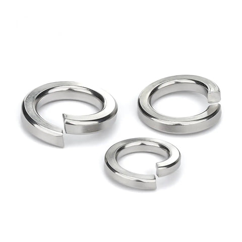 Assorted Stainless Steel Lock Washers Kit M1.6 To M27 A2 304 Grade Split Spring Washers For Auto Enthusiasts, Machinery, And DIY Projects, Easy Install, No Tools Needed, Durable, Surface Safe, Great For Automotive And Gearhead Projects. Three A2 304 stainless split spring lock washers