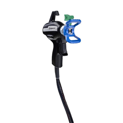 Badass Cordless Airless Paint Sprayer With Instant Electric Trigger for Smooth Application, showing the spray gun with hose.
